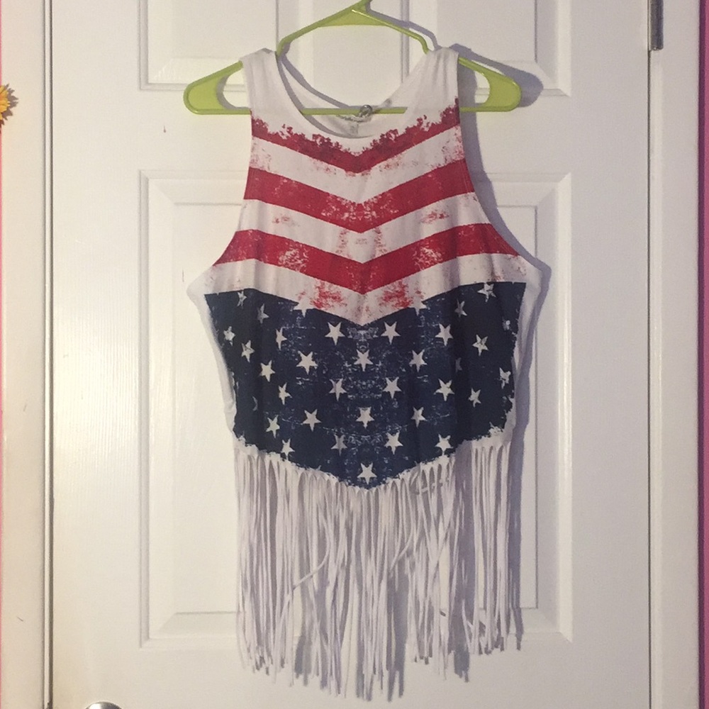 American Flag crop top Tank Top